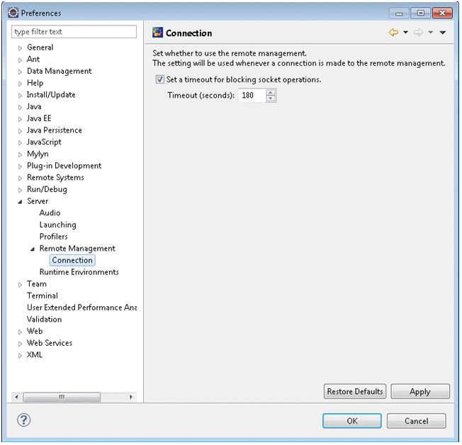 Changing Timeout Settings For The Socket Operation Block