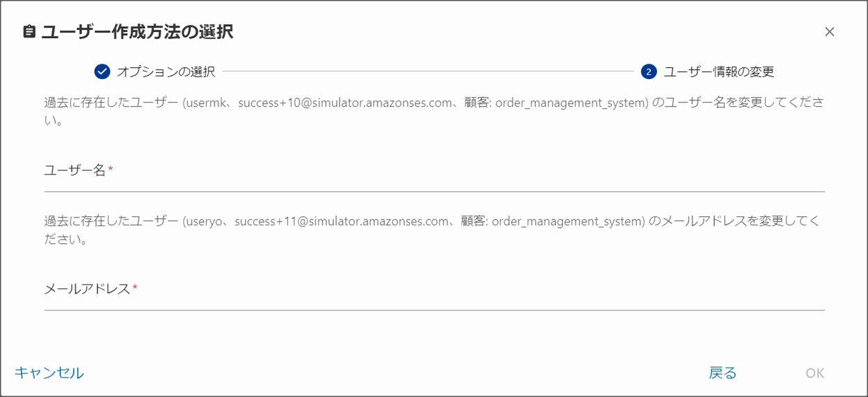 (Figure) Window H: Change user name and e-mail address